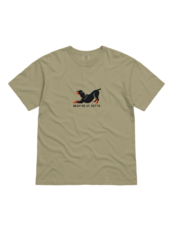 Beam Me Up, Rottie T-Shirt(Embroidered) of a Rottweiler(Docked Tail) product image (2)