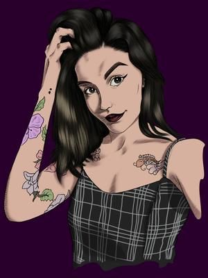Portrait Wednesday! 5/3 @ashley_paigey11 I had a blast drawing this portrait and I'm glad you dig it! Thank you so much for allowing me this opportunity as well! #ipad #procreate #portrait #twitch #contentcreator #streamer #fyp #digitalart