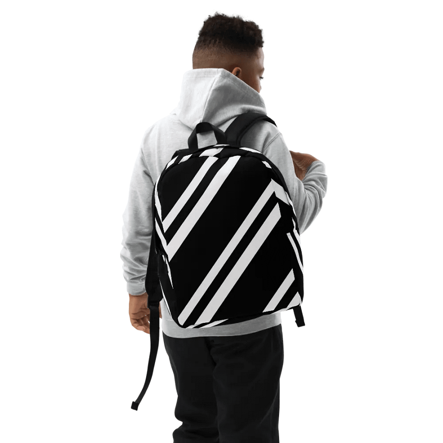 Striped Noir Minimalist Backpack product image (9)