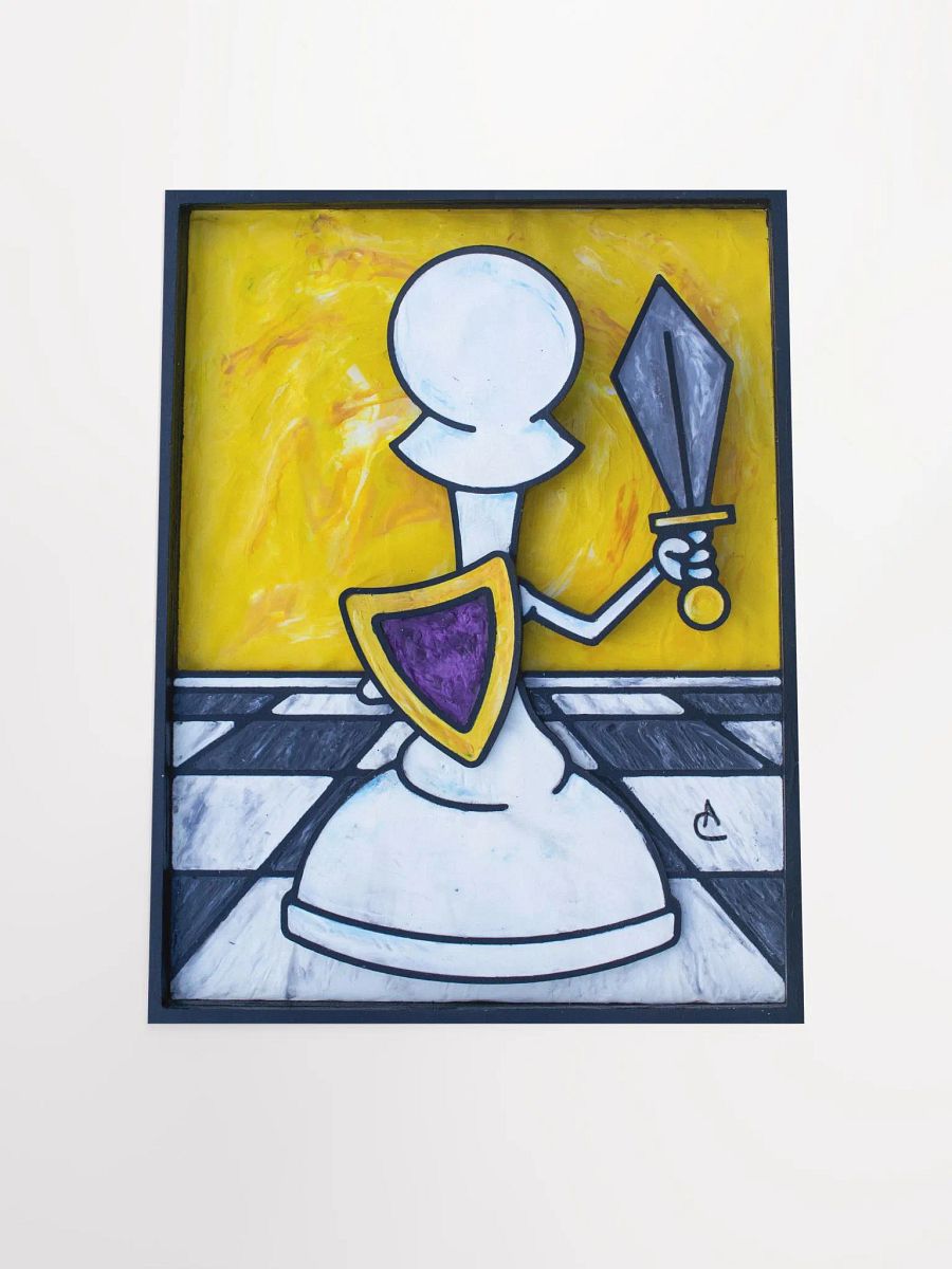 White Pawn Fighter Print product image (4)