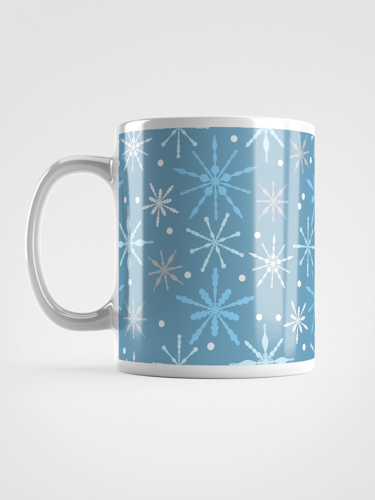Snowflakes Pattern Mug in Light Blue product image (2)