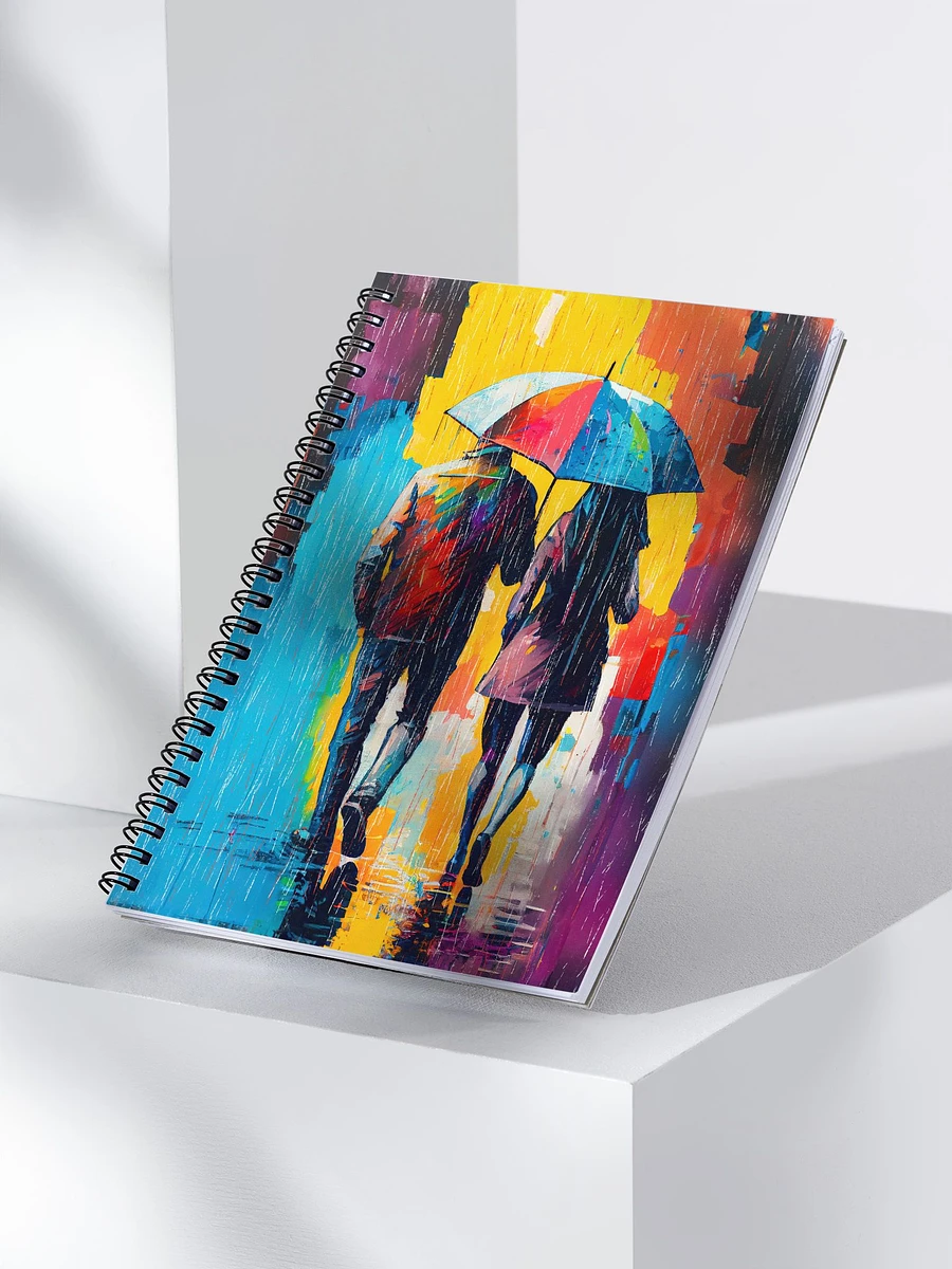 Walking In The Rain - Romantic Abstract Spiral Notebook product image (3)