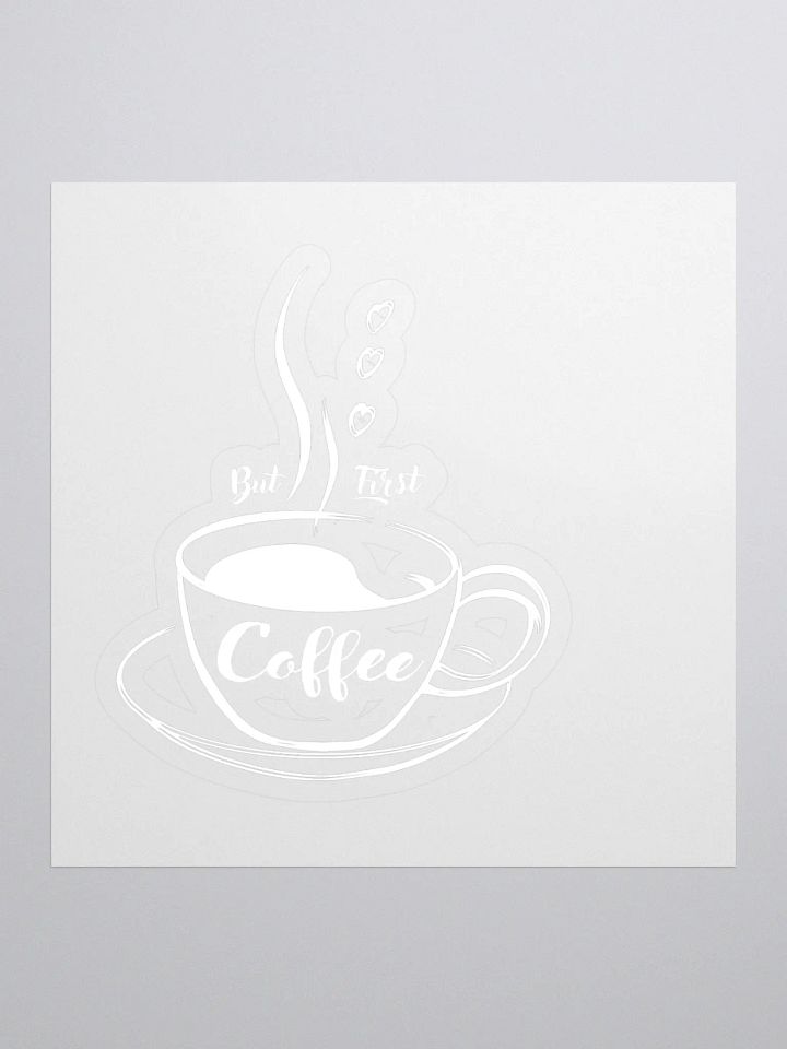Steamy Coffee Kiss Cut Stickers product image (1)