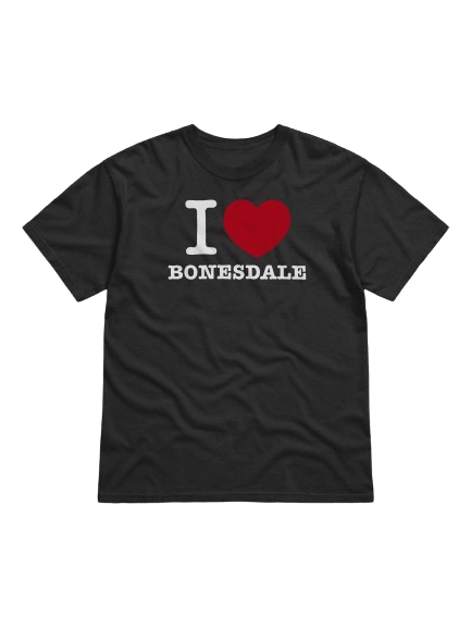 White Text I Heart Bonesdale Tee product image (1)
