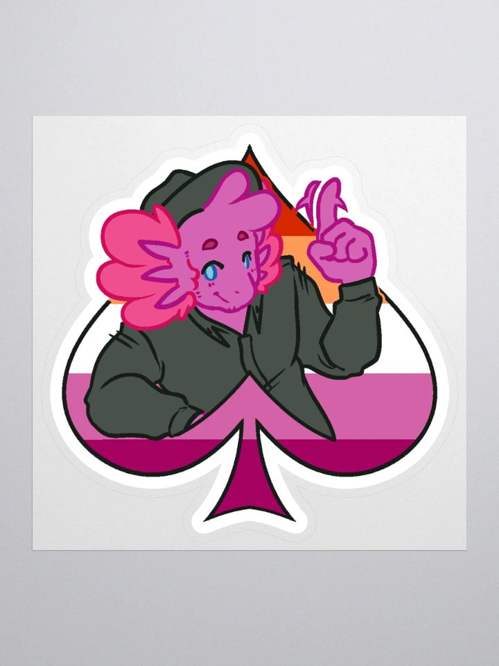 Lesbian in Spades | Kiss-Cut Sticker product image (1)