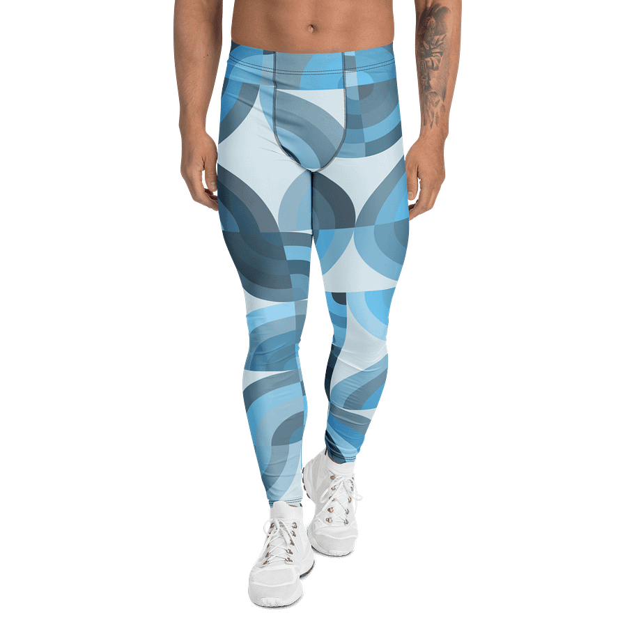 Symmetric Blue Abstract Men's Leggings product image (1)
