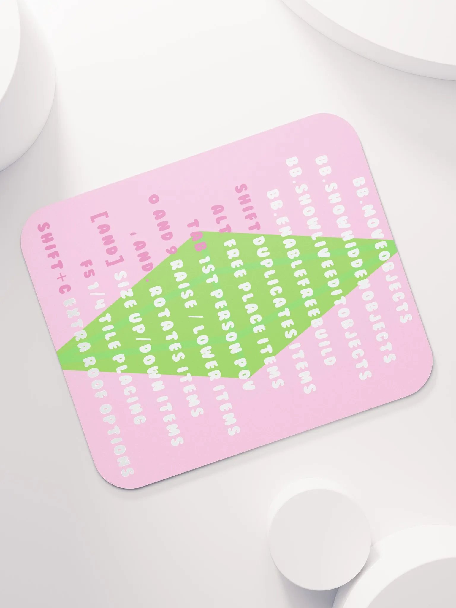 Pink Cheat Sheet Mouse Pad product image (7)