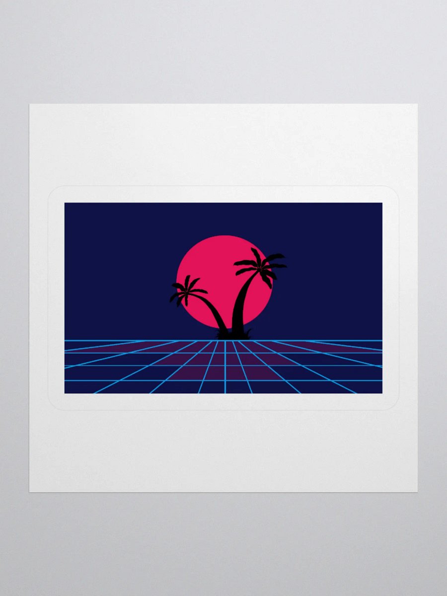 Tropical Vaporwave Kiss Cut Stickers product image (2)