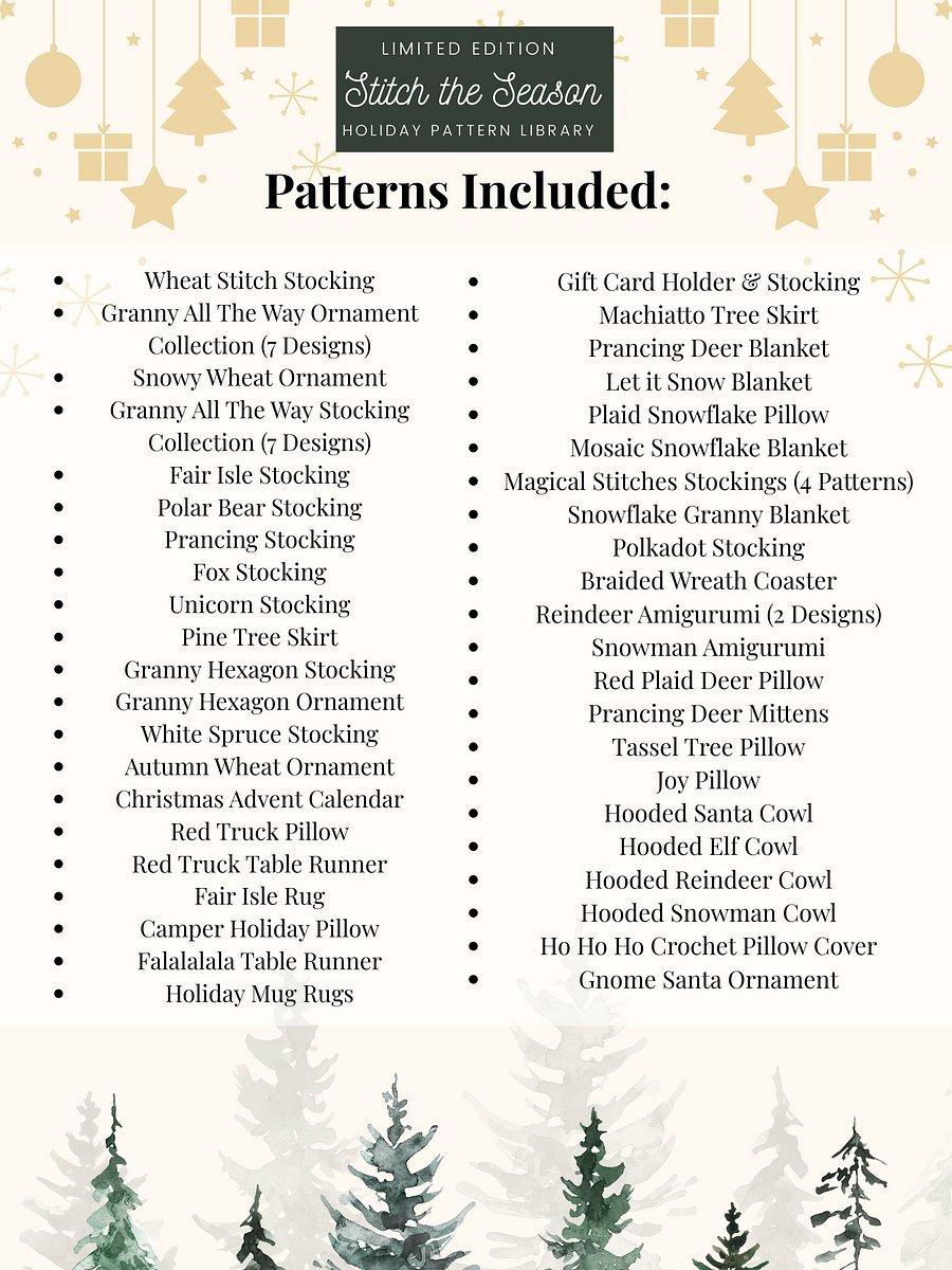 Limited Edition Stitch the Season Holiday Pattern Library, 55+ Crochet Christmas Patterns. Limited Time product image (3)