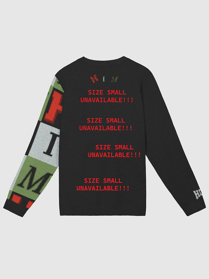 HIM Jacquard Letter Crewneck Sweater product image (1)