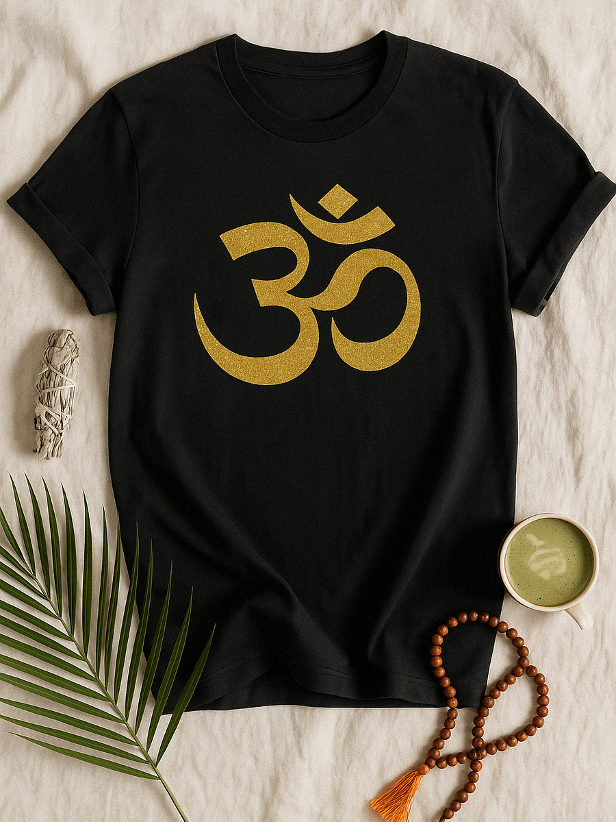 Om Symbol Tee – Black | Minimalist Spiritual Shirt for Yoga & Meditation product image (5)