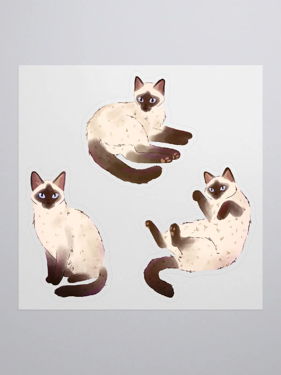 Siamese Cats Kiss Cut Stickers Set product image (2)