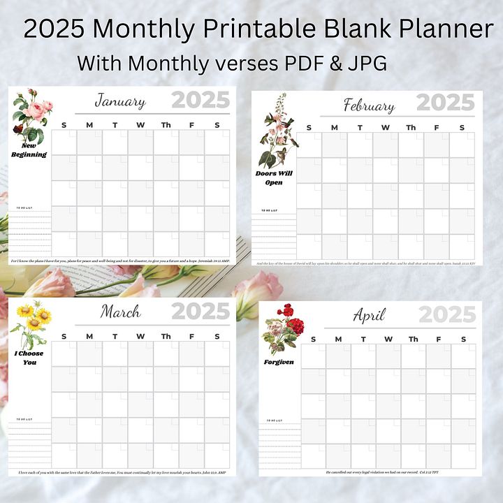 2025 Printable Blessing Calendar product image (1)