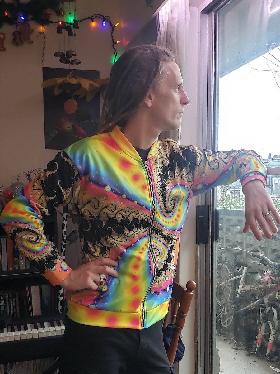 Fractal Bomber Jacket - Pink Lemonade and Candy Twists product image (1)