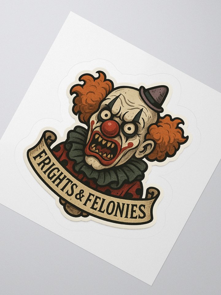 Creepy Clown Frights Kiss Cut Stickers product image (7)