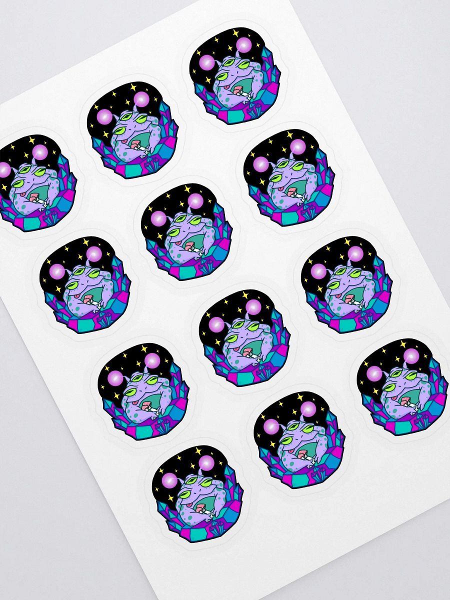 Purple Alien Frog Sticker Sheet of 12 product image (1)