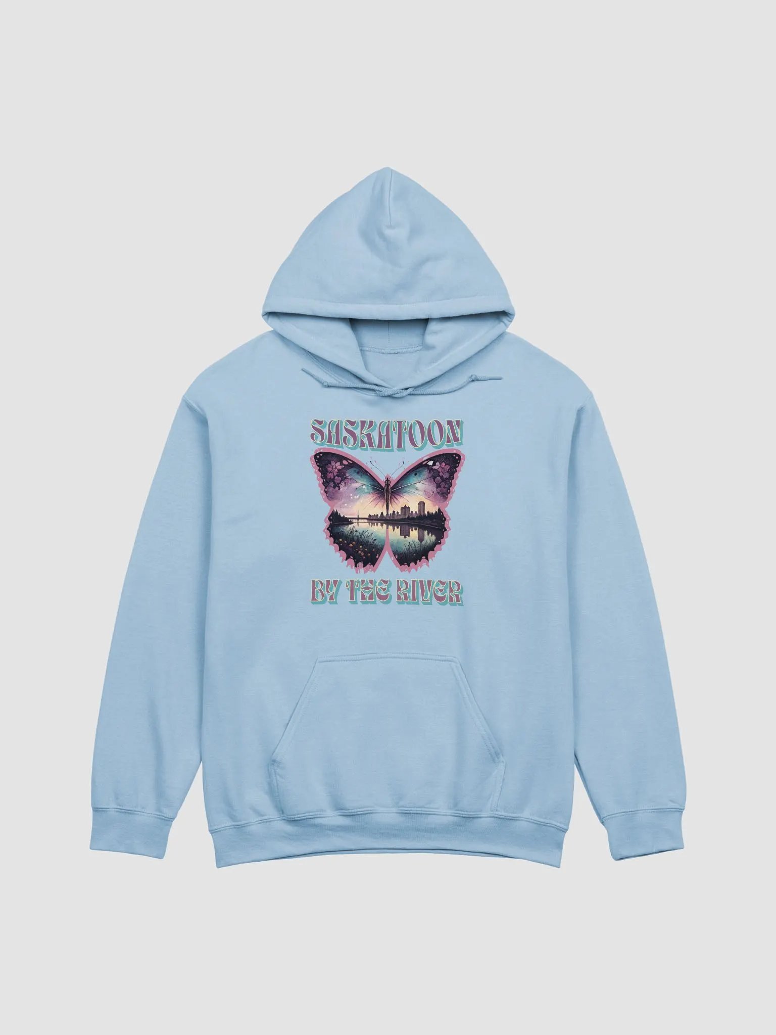 Saskatoon By The River Urban Butterfly Reflection Hoodie product image (5)
