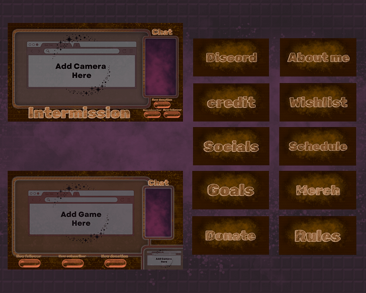 Chocolate-Themed Stream Overlays product image (2)