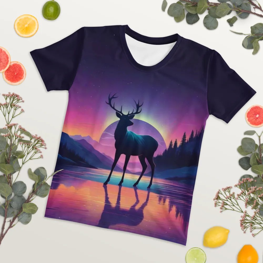 Deer at Sunset in the Wild All Over Print T-shirt product image (7)
