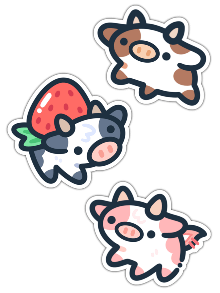 Cow Sticker Pack product image (1)