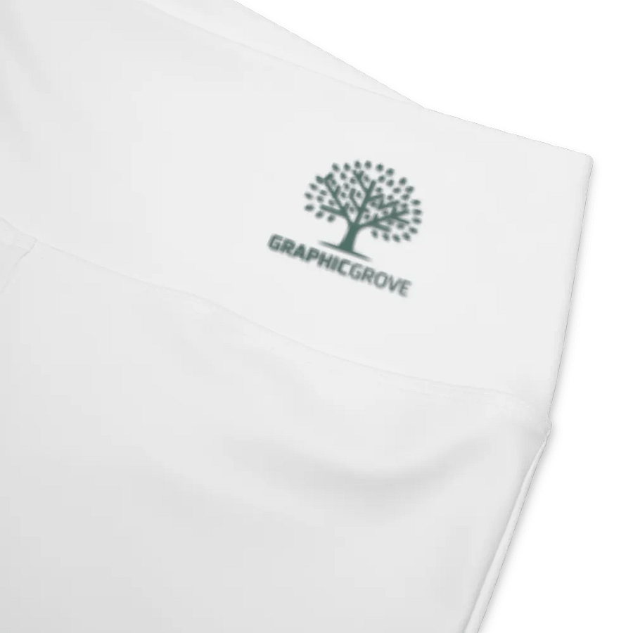 Graphic Grove Women's High-Waisted Flare Leggings with UPF 50+ and Recycled Fabric - White product image (3)