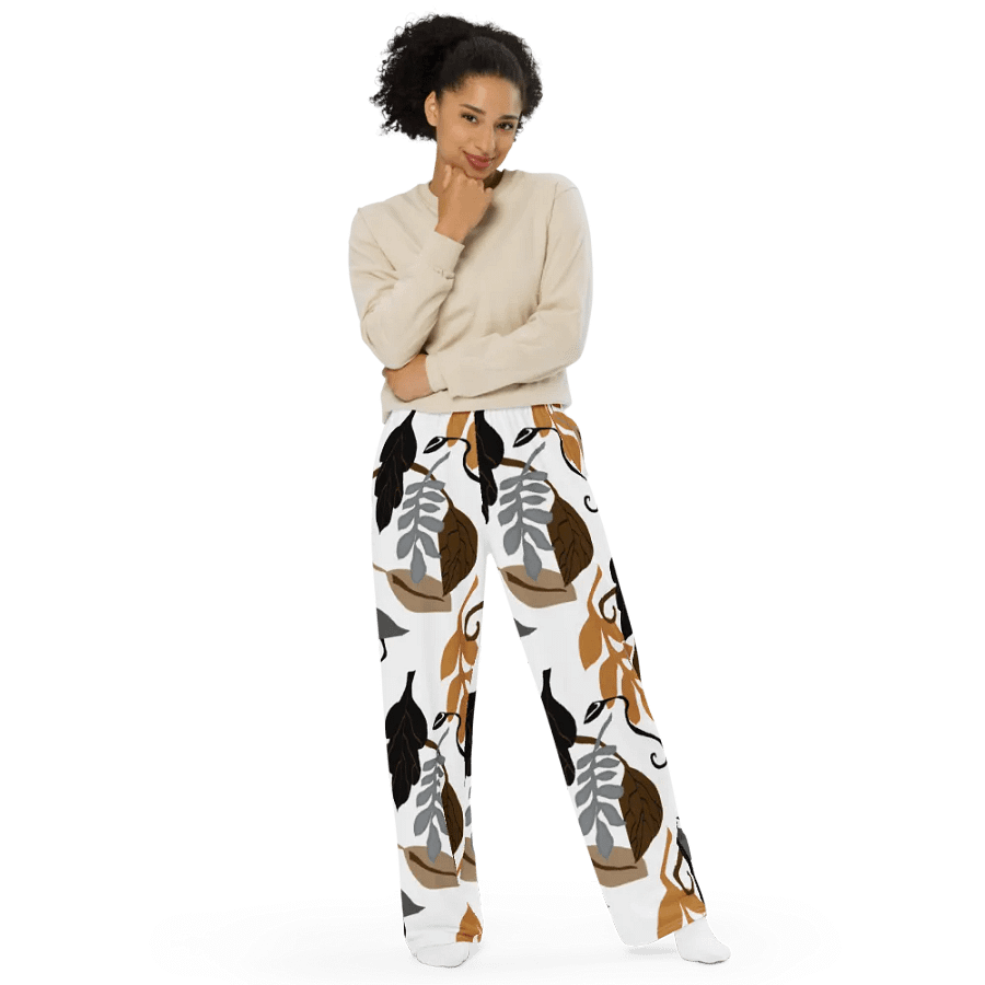 Neutral Leaves Wideleg Pants product image (5)