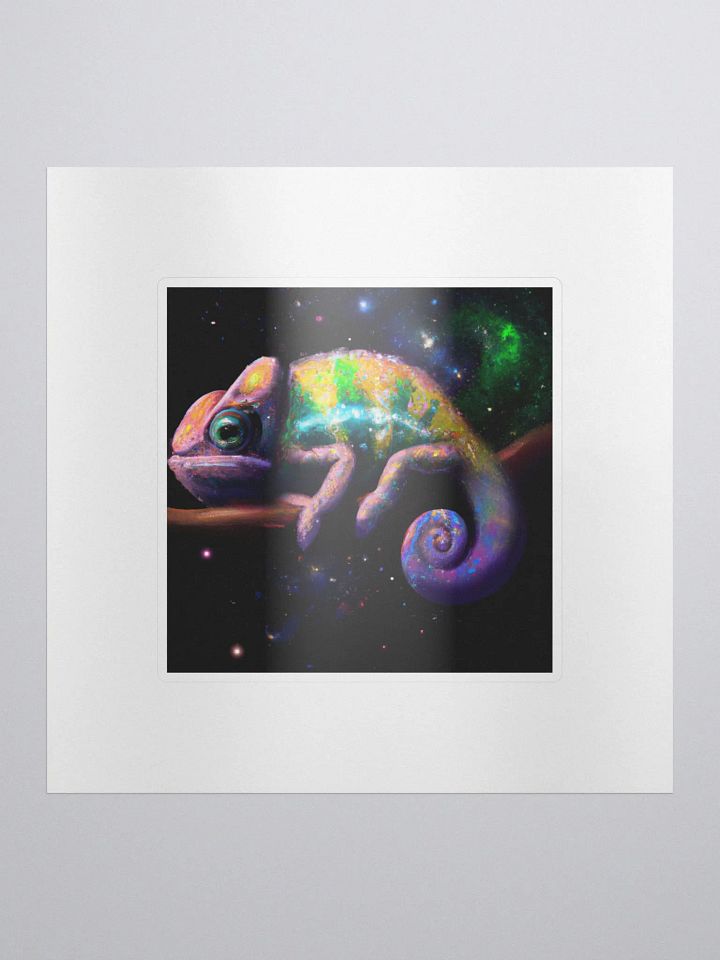 Cute Galactic Chameleon Sigma Sticker product image (1)