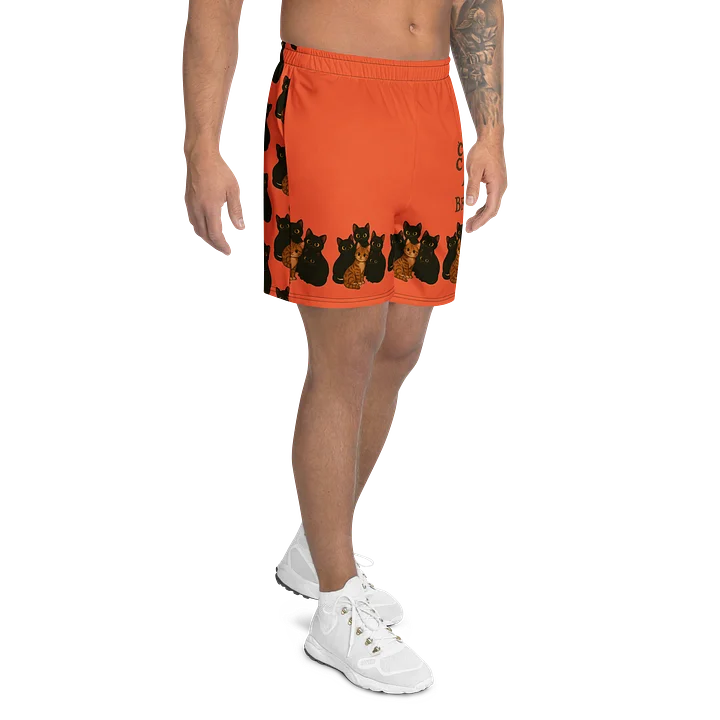 Flowing Orange kitty Athletic Shorts product image (2)