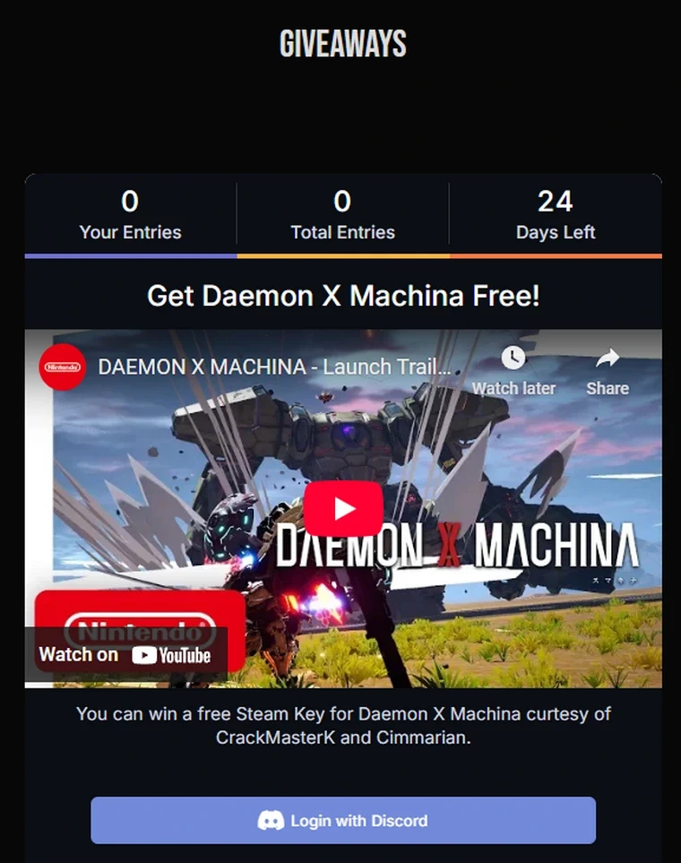 Cimmarian Giveaways