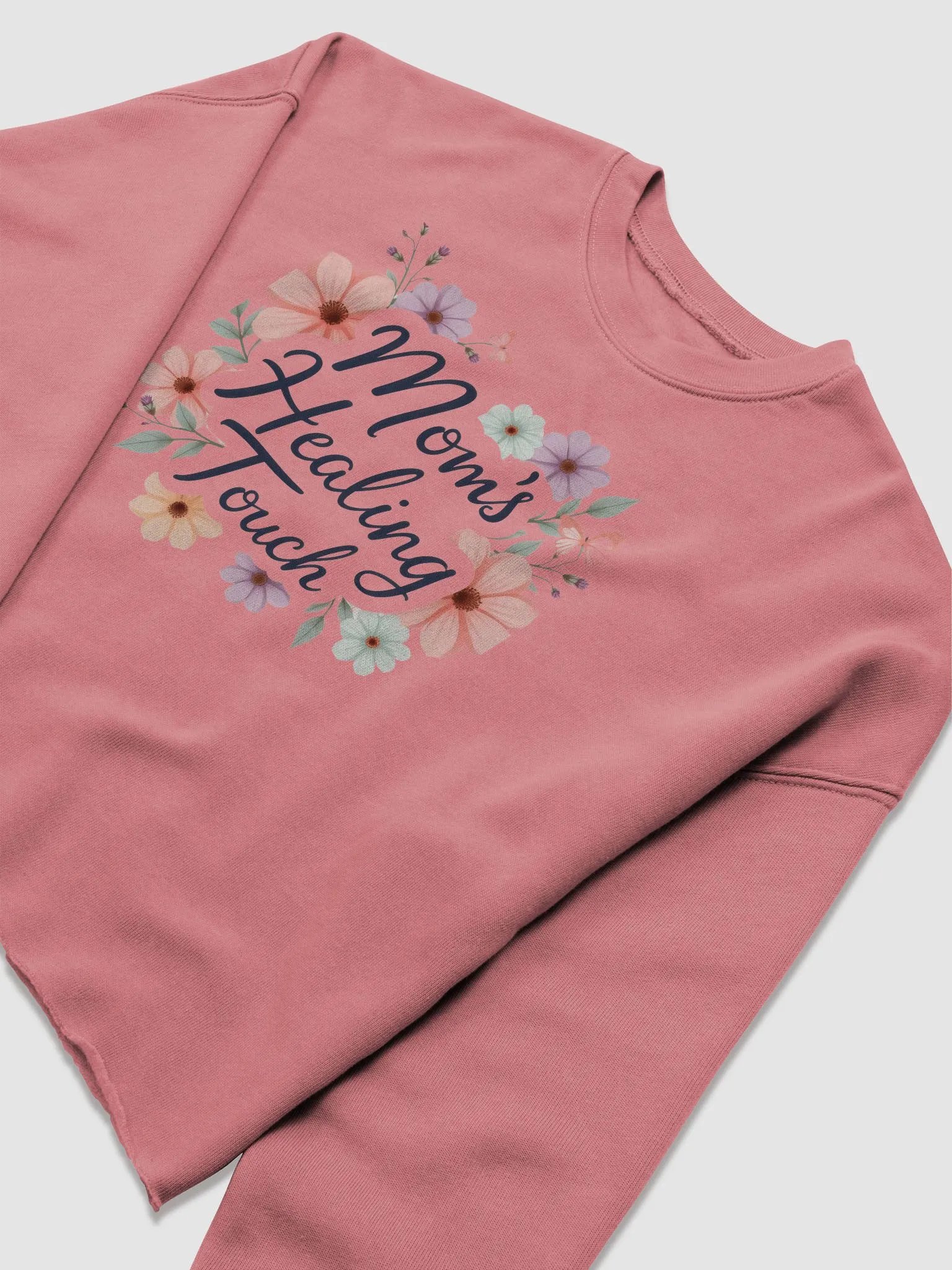 Mom's Healing Touch Floral Crop Sweatshirt product image (9)