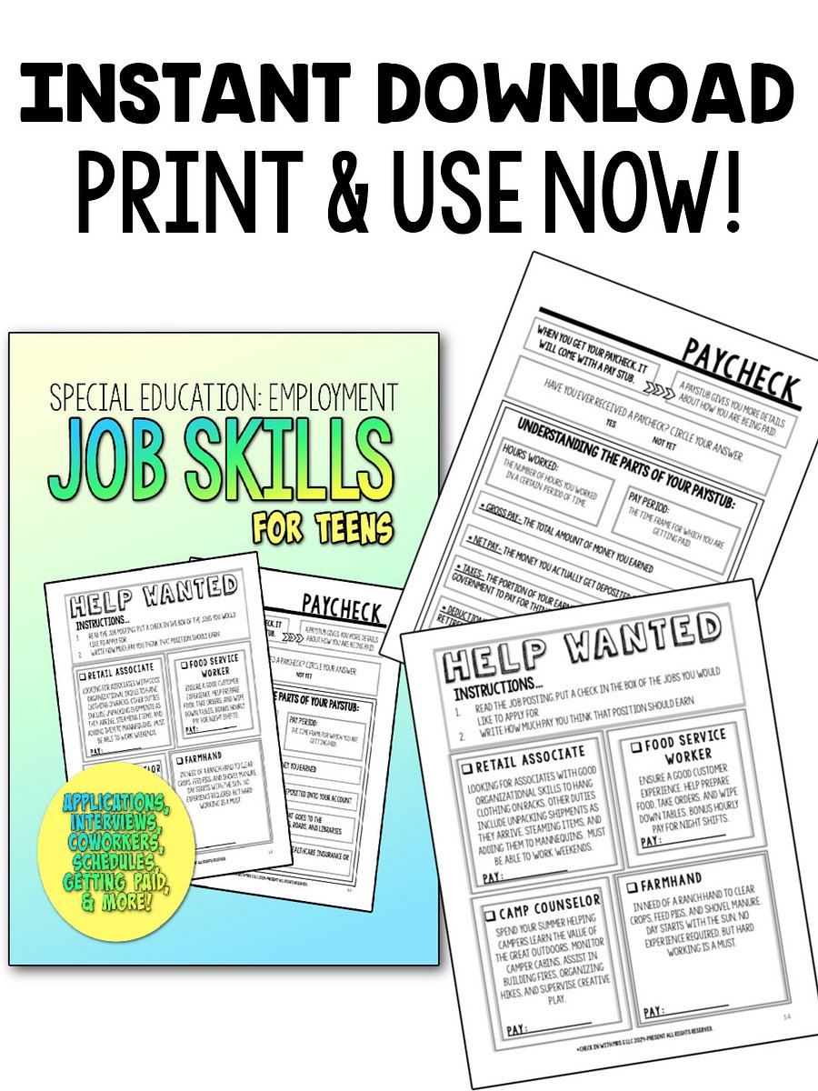 Employment: Job Skills Workbook- Instant Download product image (3)