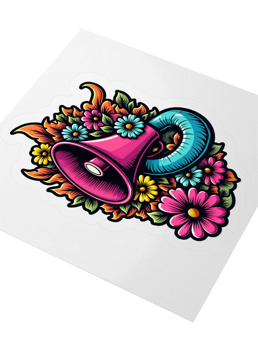 Floral Megaphone Sticker product image (3)