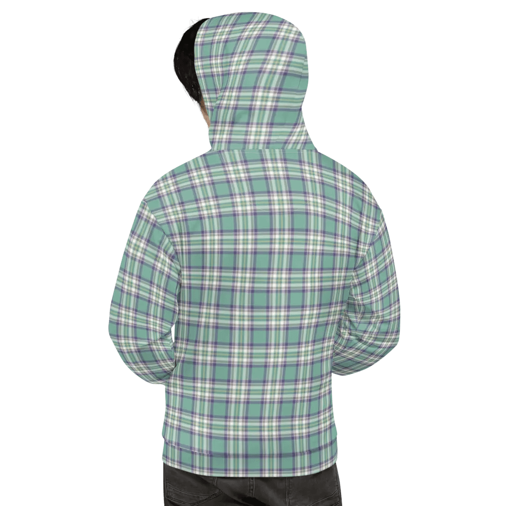 Light Green, Purple, and Yellow Plaid Hoodie product image (9)