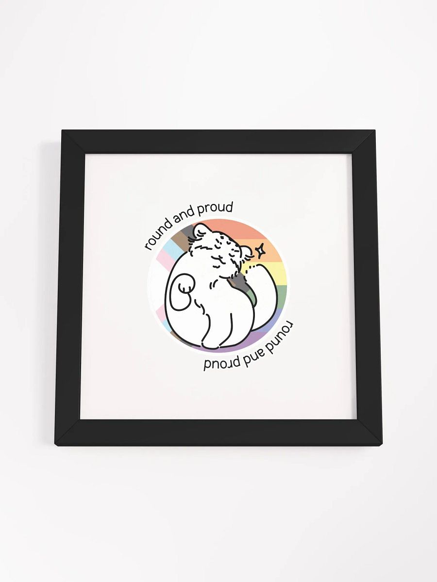 Round and Proud Manul Pride Pastels Version - Framed Print product image (10)