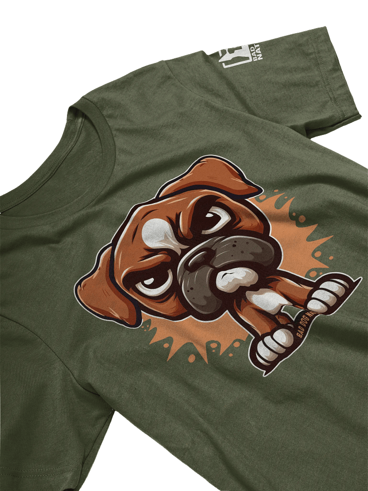Boxer Angry Pup (natural ears) - Premium Adult Unisex T-shirt product image (9)