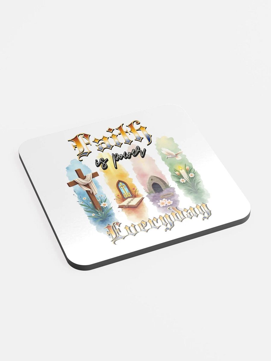 Faith Is Power Everyday Divine Elements Cork Coaster Set product image (3)