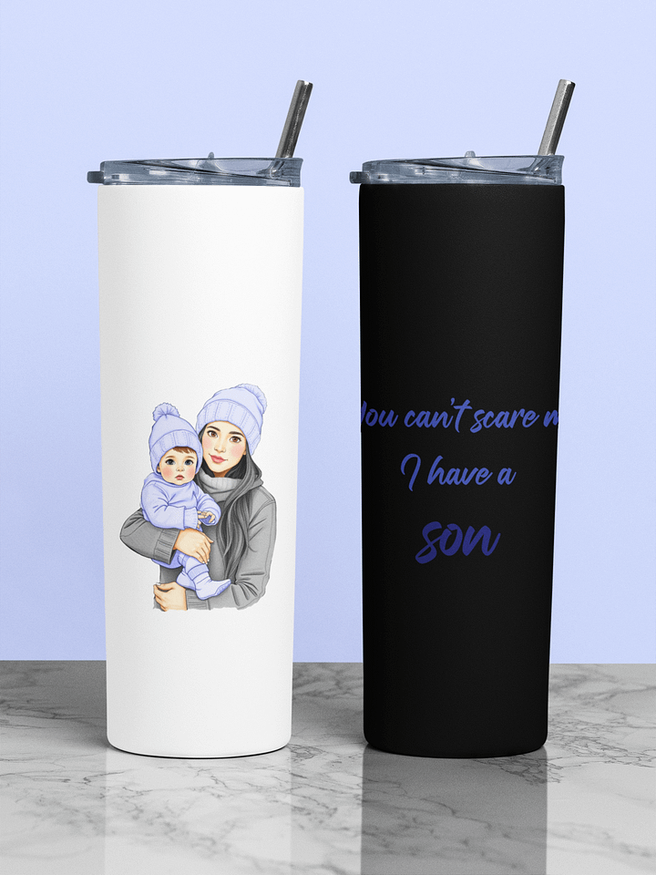 Stay Refreshed, Mama - Tumbler for Boy Moms - Brown eyes, Black hair product image (1)