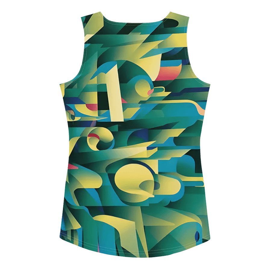 Abstract Lithographic Pattern Design Tank Top - V8 product image (2)