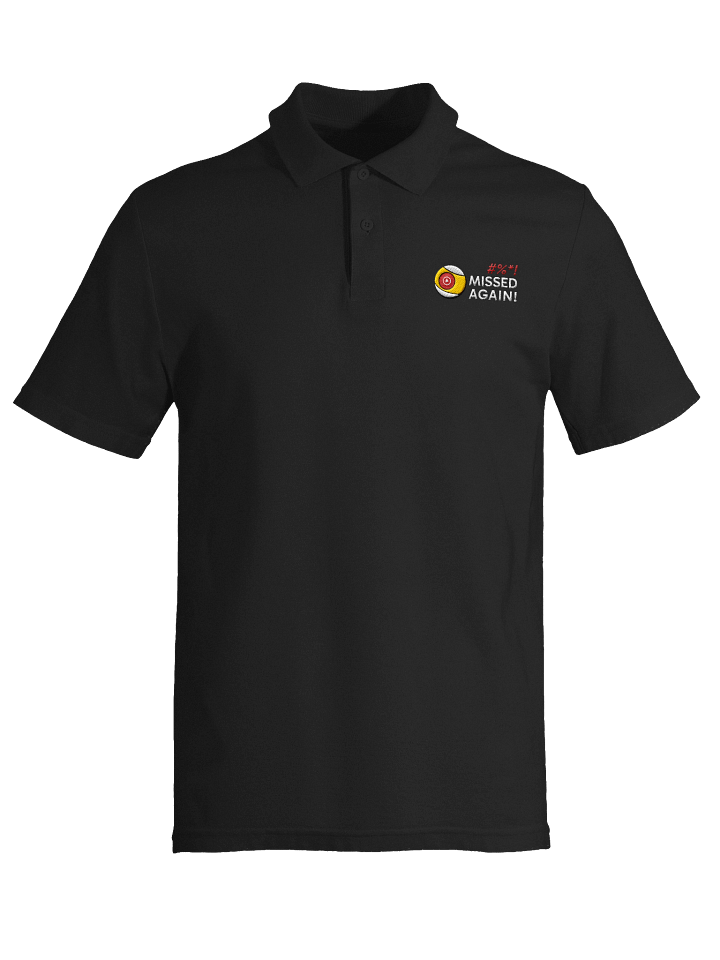 Missed Again! Black Polo Shirt product image (1)