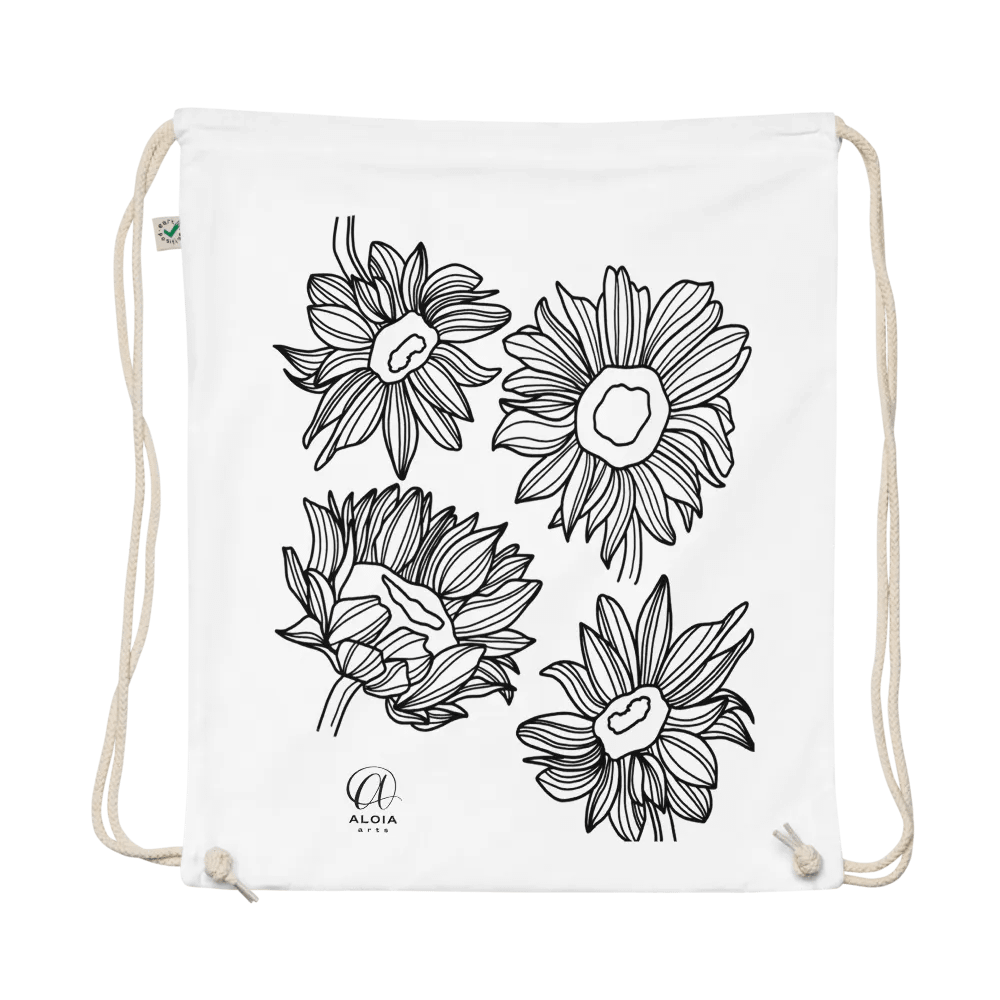 Doodle Flowers Drawstring Bag product image (1)