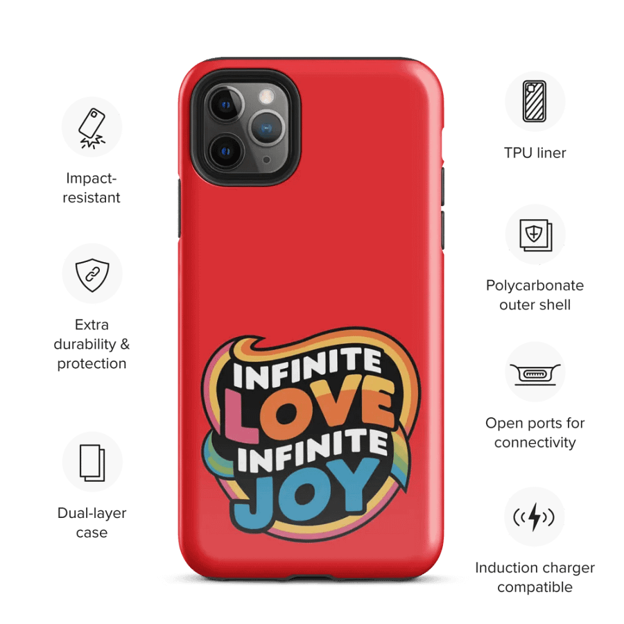 Infinite Love Infinite Joy Tough Case for Iphone (Red) product image (3)