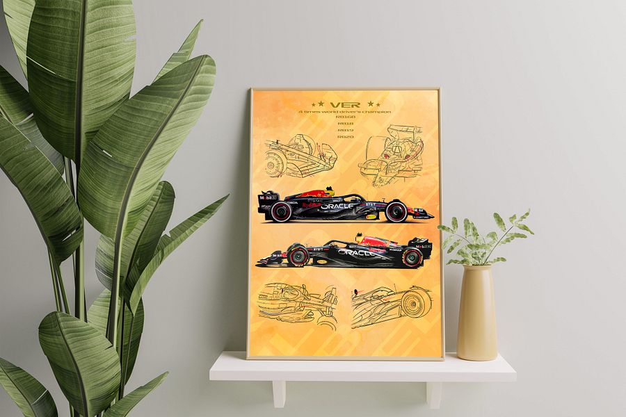 DIGITAL Max Verstappen 2024 Champion, orange army, RB20 Red Bull Racing, Verstappen, Formula-1, F1 Posters, F1 Art, Formula 1 Wall Art Gifts for Him product image (5)