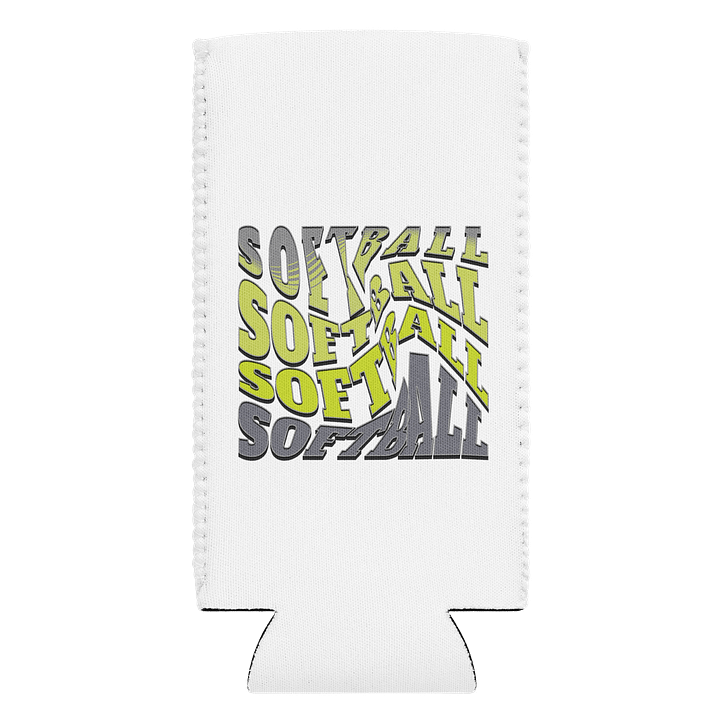 Swirl Softball Playful Coozie Can Cooler product image (1)