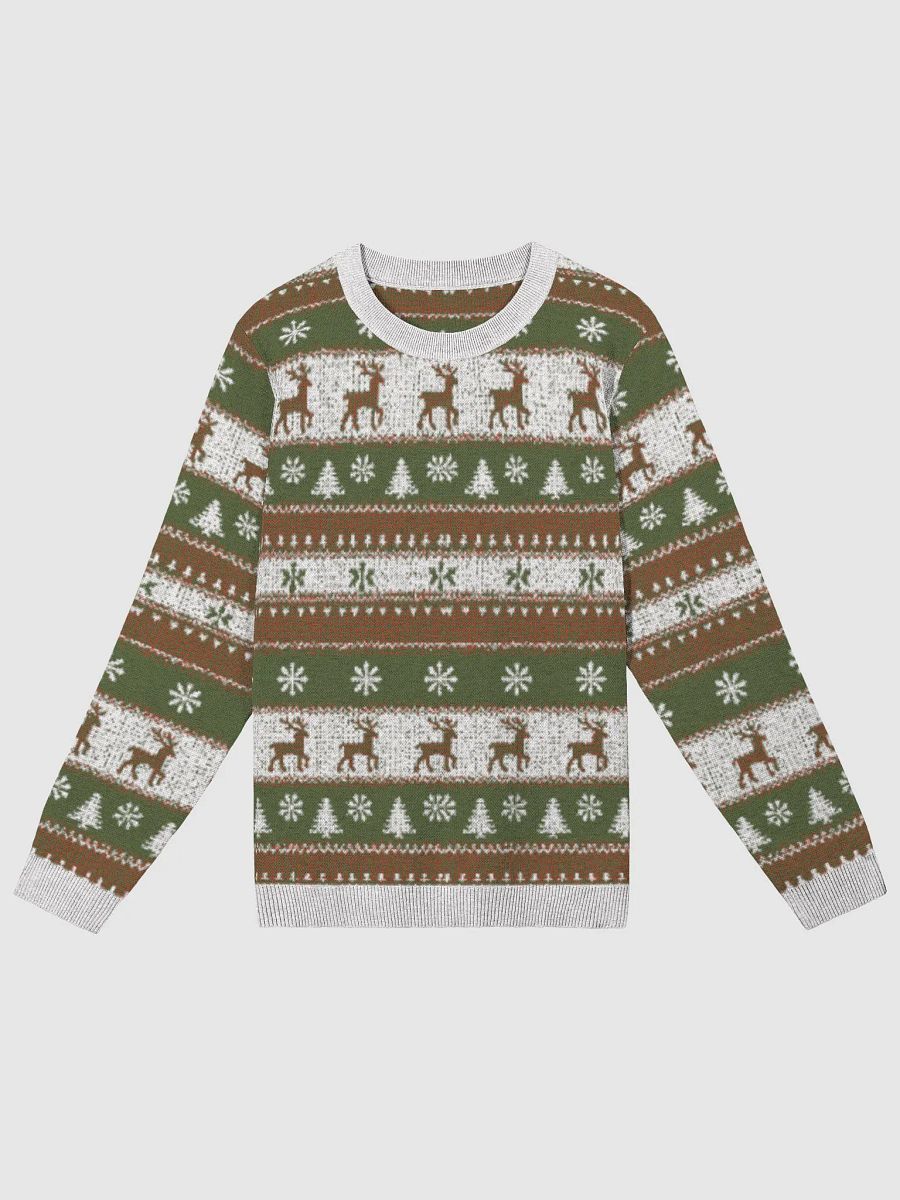 Cozy Reindeer Knitted Christmas Sweatshirt – Warm, Stylish, and Festive Wear product image (3)