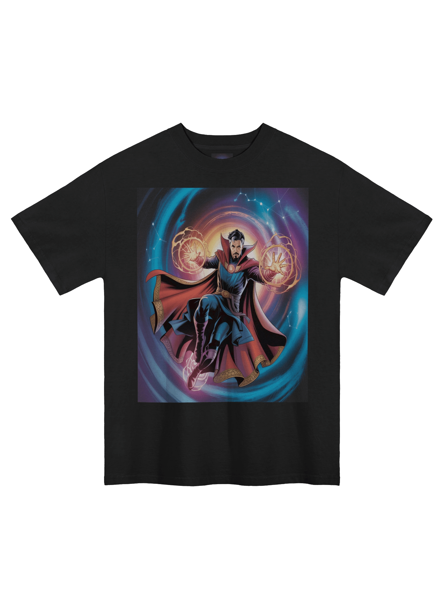 Doctor Strange Portal Swirl Oversized Faded T-Shirt – Mystic Mandala Eclipse product image (3)