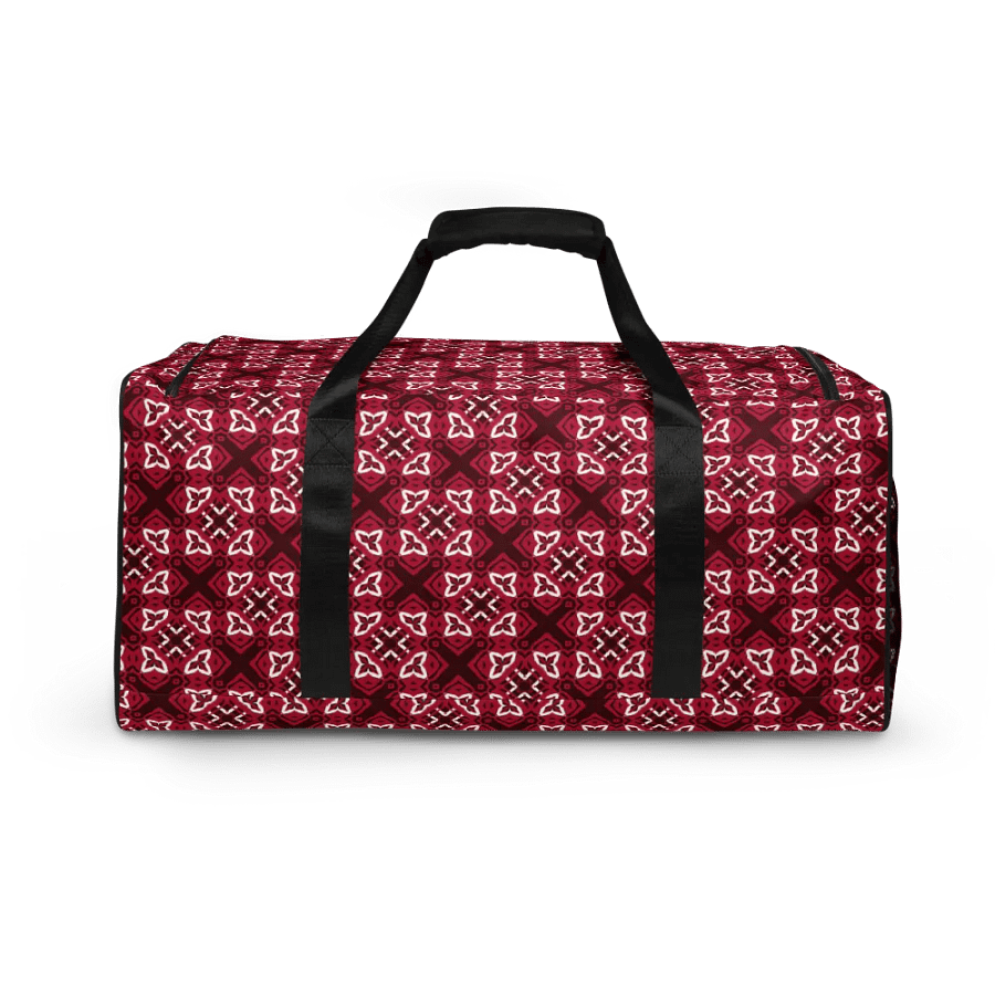 Crimson Geometric Symmetry Duffle Bag product image (5)