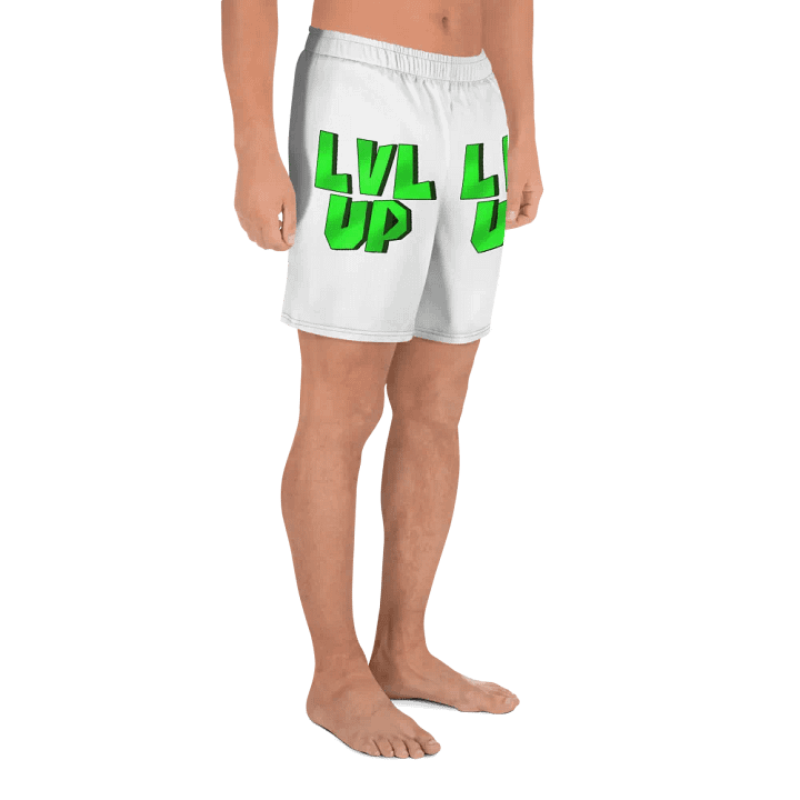 LVL UP Mens White Workout Shorts product image (2)