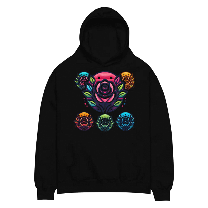 Vibrant Rose Garden Oversized Hoodie product image (2)