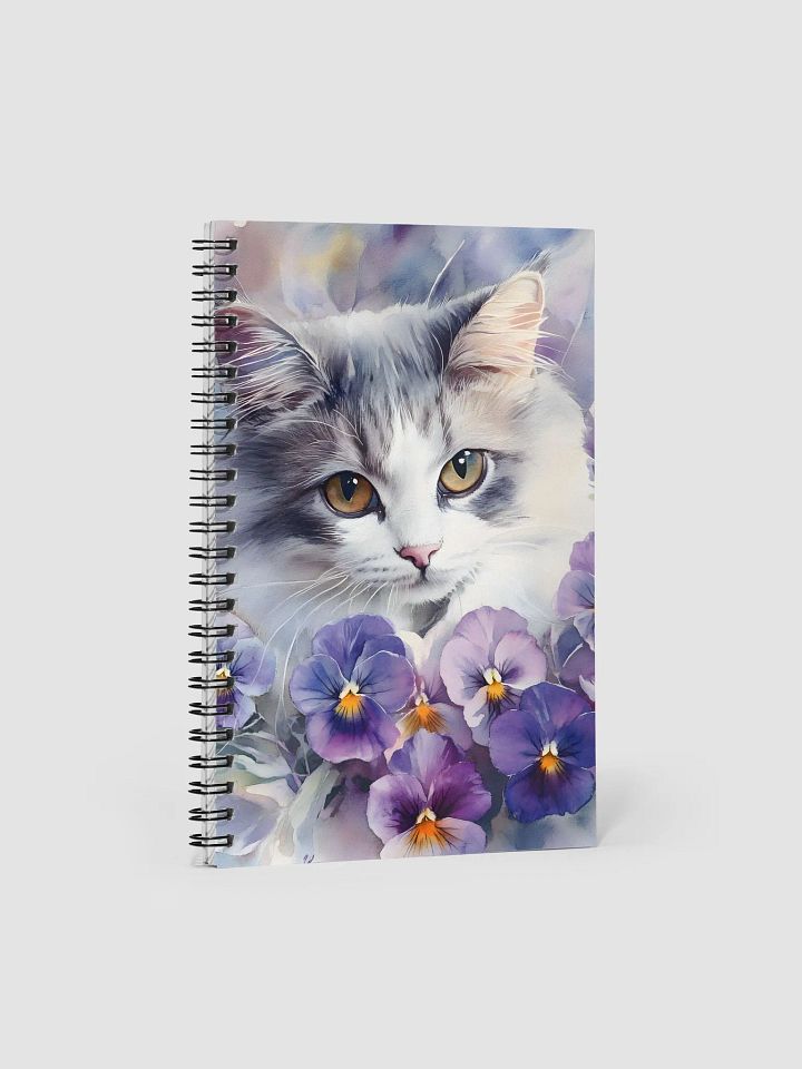 Pansy Cat Spiral Notebook product image (1)