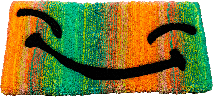 Desk Rug: Orange/Green Smile product image (1)